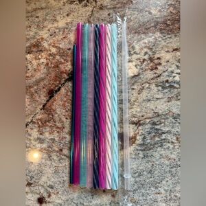 Multicolor Reusable Drinking Straws Set